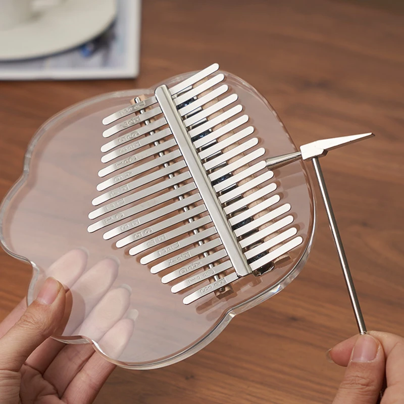 Kalimba de acrílico transparente, Piano de pulgar de 17 teclas para principiantes, teclado Musical para niños, instrumentos musicales de Calimba, bonito regalo