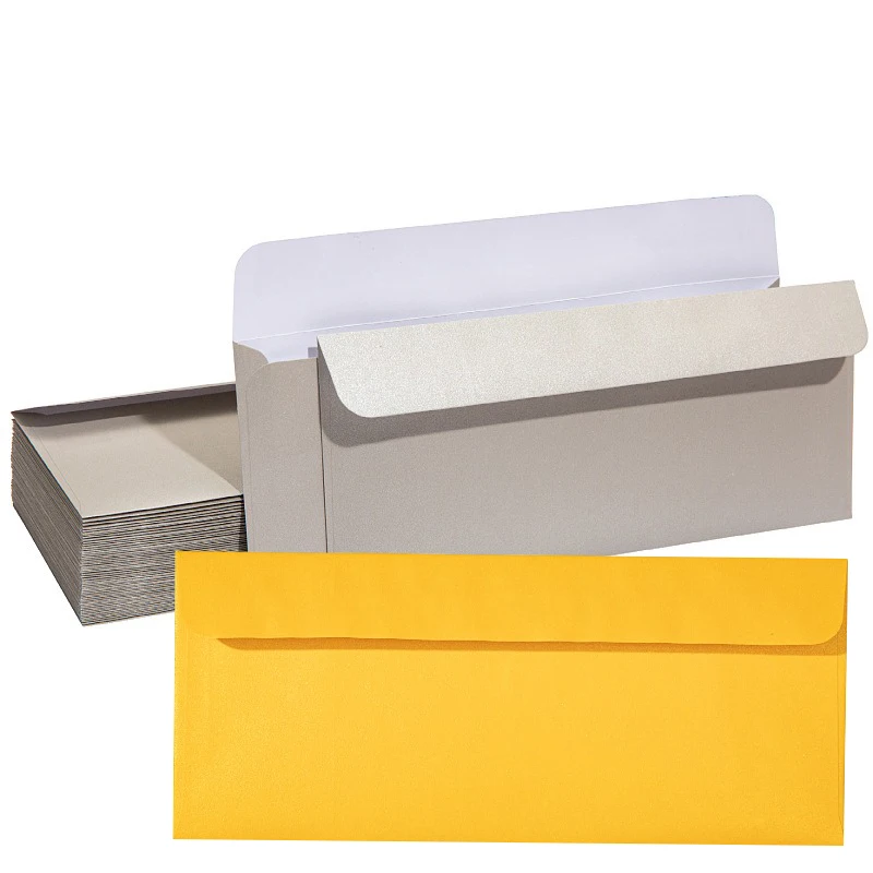 

20 шт., бумажный конверт с жемчугом, подарочные конверты в западном стиле, пустой серебряный/золотой упаковочный конверт, товары для малого бизнеса 24,1x10,5 см