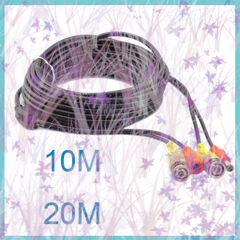 

1/2/5pcs 10M 20M CCTV Camera Cable DVR Recorder System Video Cable DC Power Security Surveillance BNC Cable C4