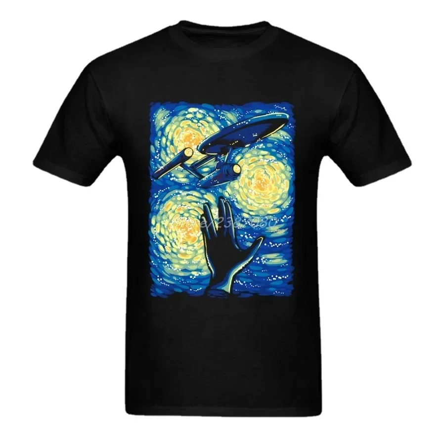 

Funny Space Galaxy Picasso's Painting of Starry Sky T-Shirt. Summer Cotton Short Sleeve O-Neck Mens T Shirt New S-3XL
