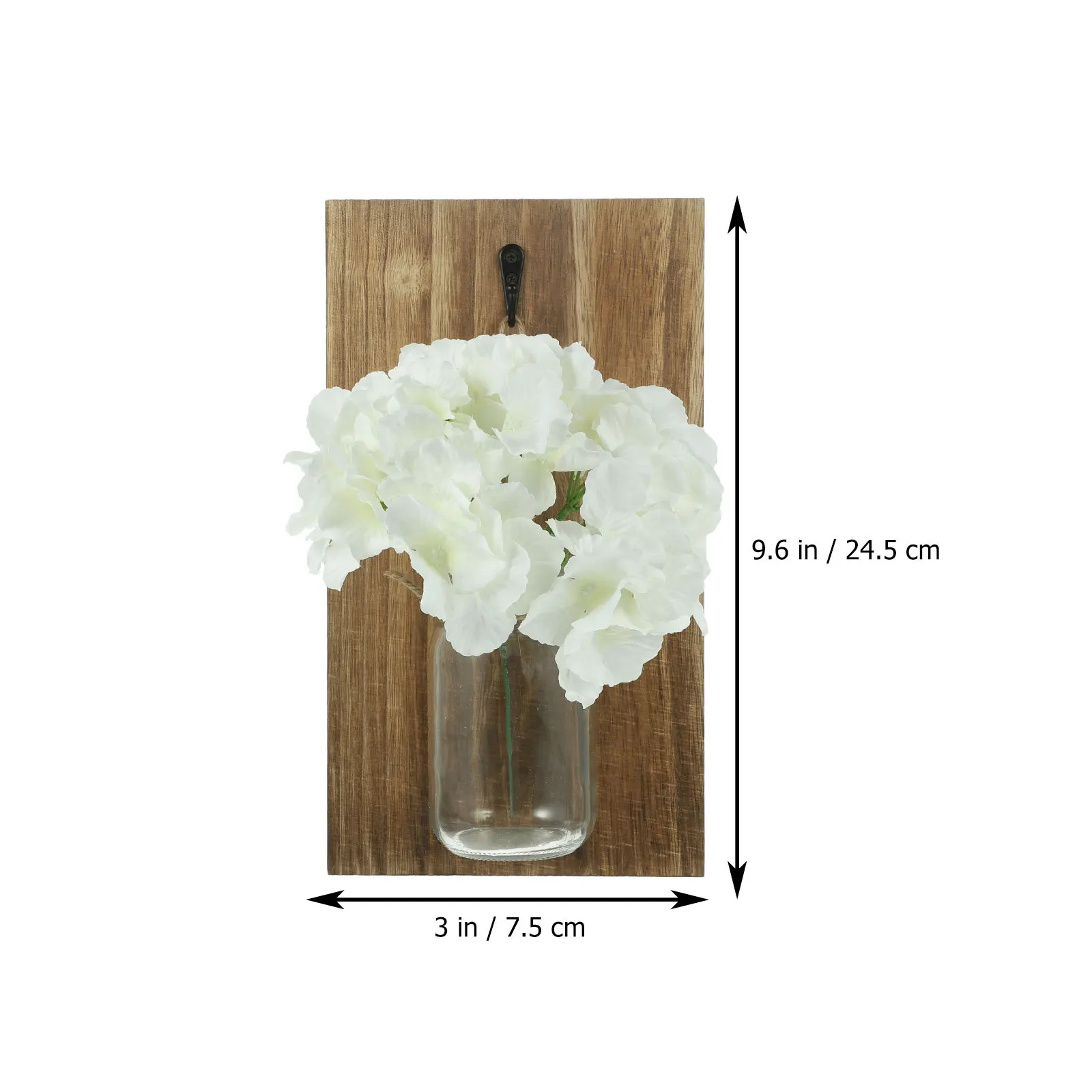 

2Sets Nordic Style Wood Board Flower Bottles Wall Hanging Sconce Garden Balcony Home Wall Decoration Wood Decoration