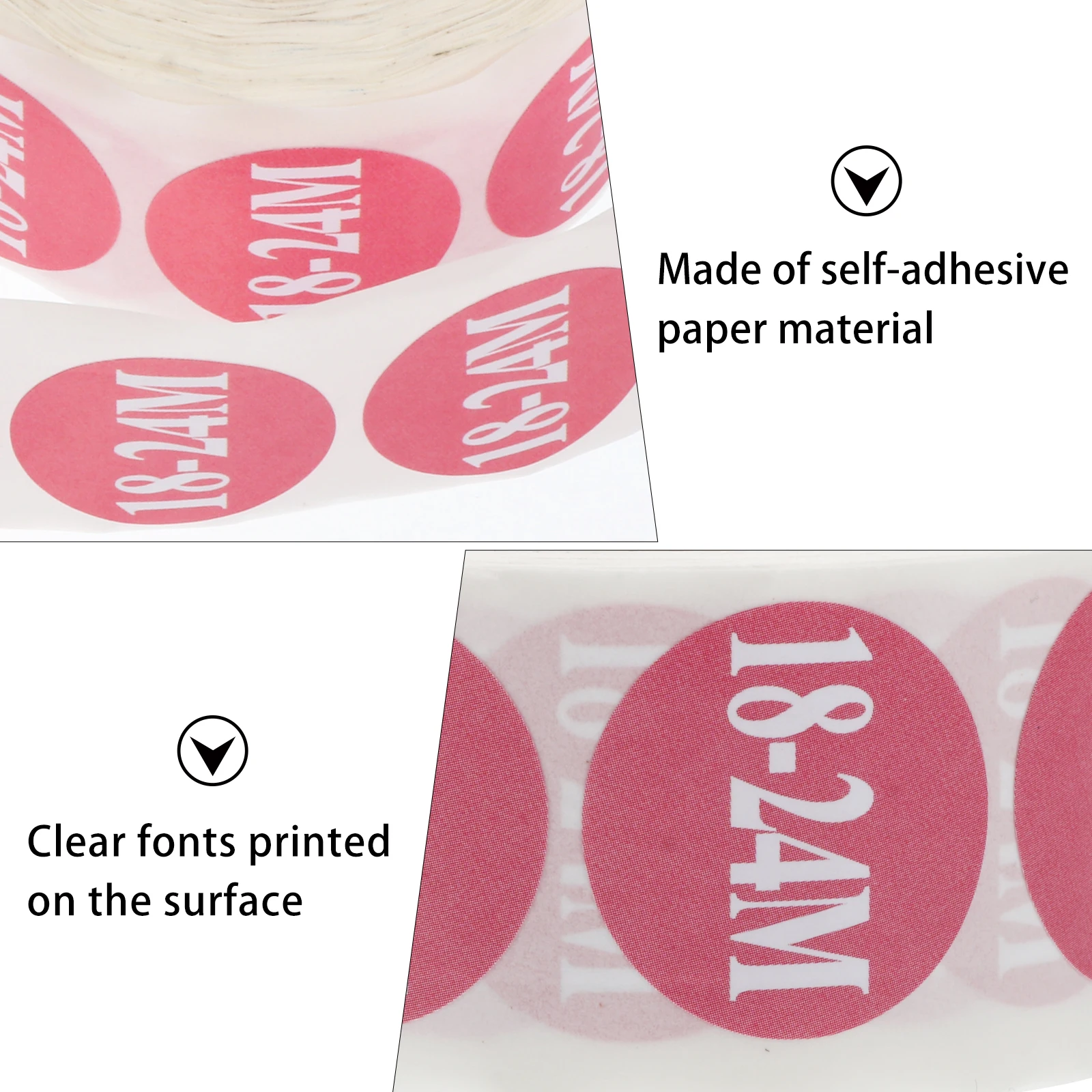 

2 Rolls Clothing Size Stickers Wholesale Labels Newborn Baby Multi Functional Safe Paper Practical Factory Toddler Retail Store
