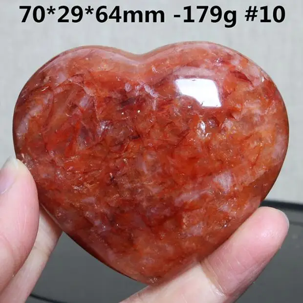 

l Crystal Red Adhesive Flower Heart Phoenix Quail Feather Stone Ghost Semi-Precious Heart Toy Mineral Ornament