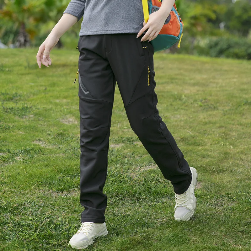 4xl-女性の防水ソフトシェルフリースパンツ秋冬暖かい釣りズボン屋外防風ハイキングキャンプスキーパンツ