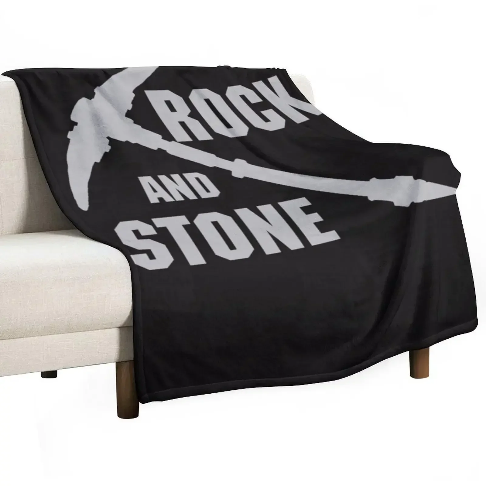 Rock and Stone! - Grey Throw Blanket Air Conditioner Soft Blanket for Office Home