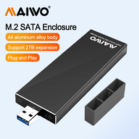 MAIWO M.2 SATA SSD Enclosure SATA  to USB 3.0 SSD Adapter Aluminum Case for NGFF SATA SSD Disk Box Support 2230 2242 2260 2280mm