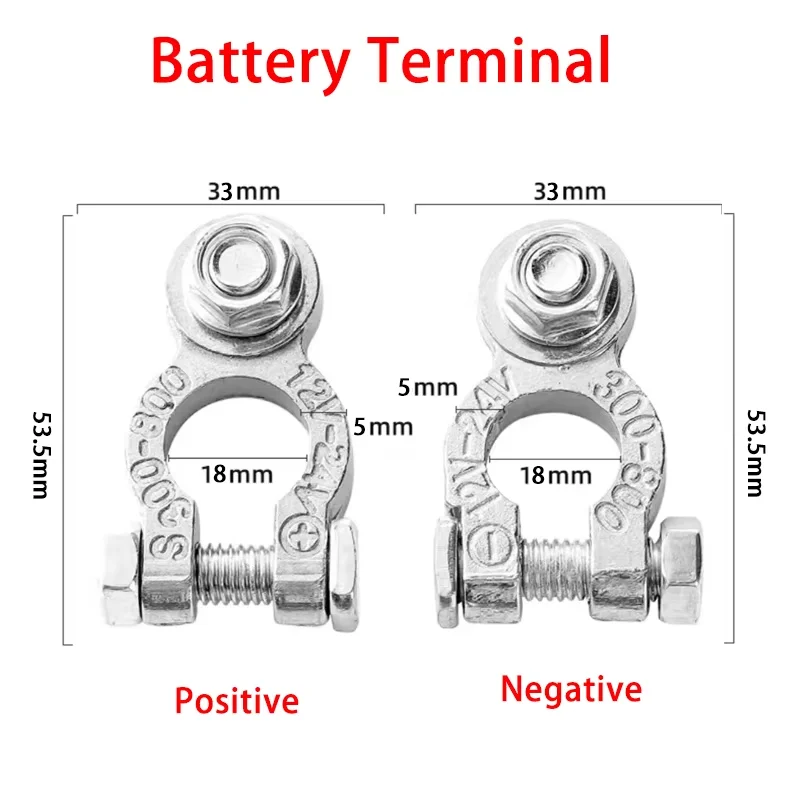 

1 Pair 12V 24V Auto Car Battery Terminals Wire Cable Clamp Terminal Quick Release Connectors