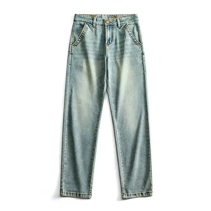 Summer thin Tencel new men's slim-fit elastic straight pants super soft fabric