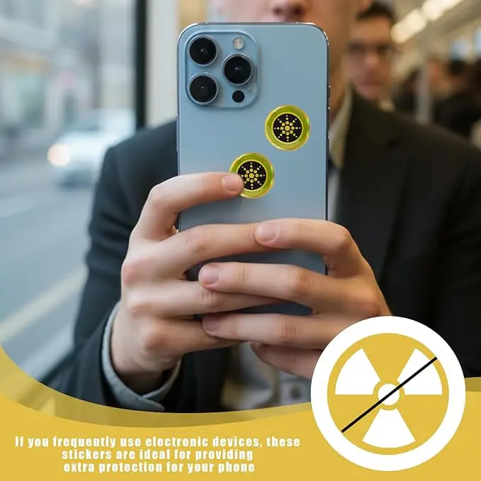 EMF Protection Stickers for Cell Phone, 6 Pack 5G Wi-Fi EMF Radiation Shield Decals, Protective Device Sticker for Laptop, Tablet, PC & Router