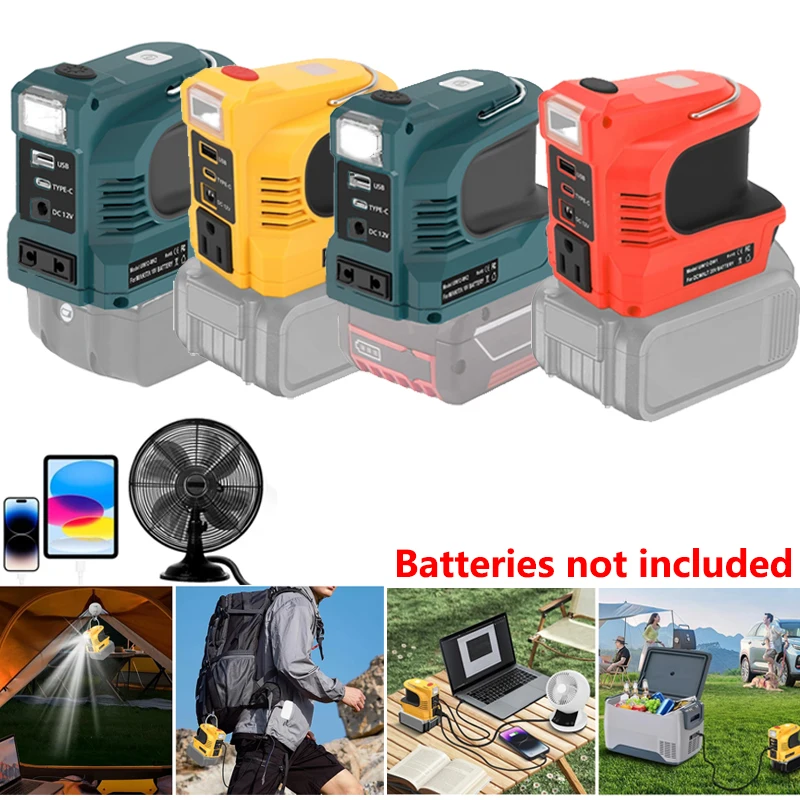 

Для Dewalt/Milwaukee/Makita/Bosch 18 В литий-ионный аккумулятор 180 Вт инверторная электростанция светодиодный адаптер для кемпинга на открытом воздухе инструмент для питания
