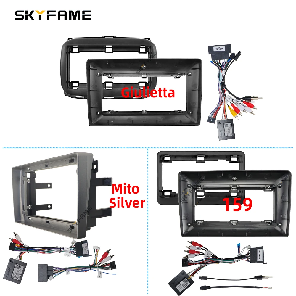 SKYFAME Car Frame Fascia Adapter Canbus Box Decoder Android Radio Dash Fitting Panel Kit For Alfa Romeo Giulietta 159 Mito 955