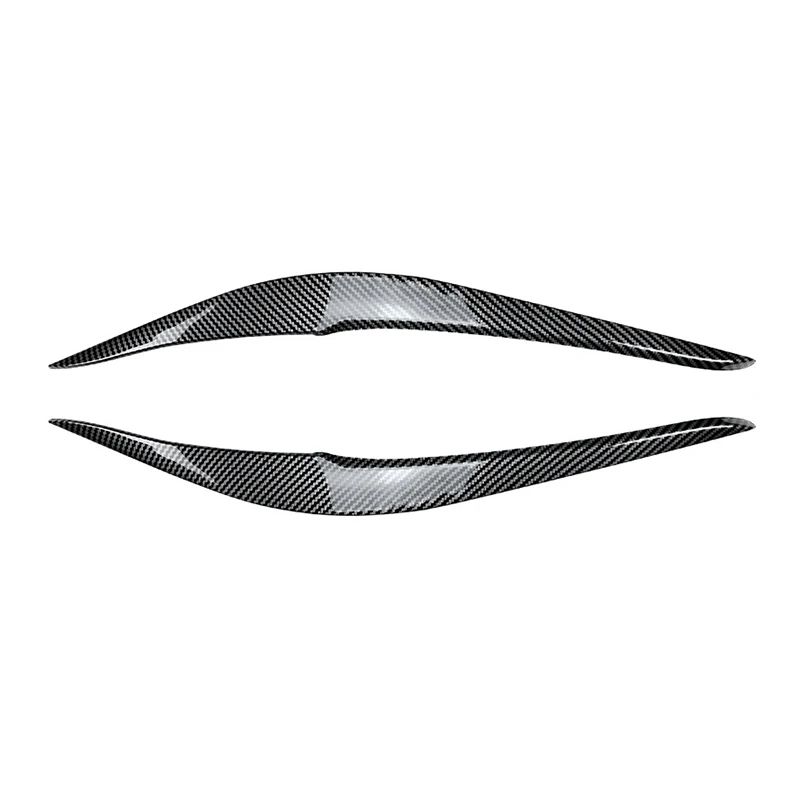 1Pair ABS Plastic Car Headlights Eyebrow Eyelids Cover Stickers Trim for BMW 2 Series F22 F23 2015-2019 Gloss Black/ Carbon Look