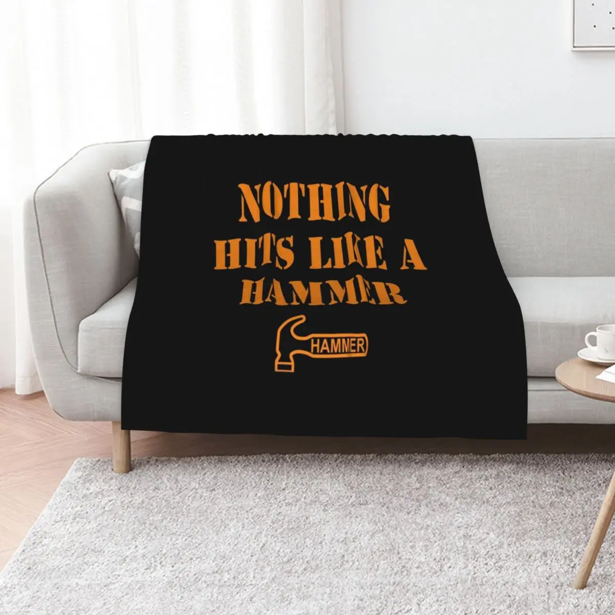 Hammer Bowling - Nothing Hits Like A Hammer Throw Blanket funny gift Sofa Quilt heavy to sleep Tourist Hairy Large Blankets