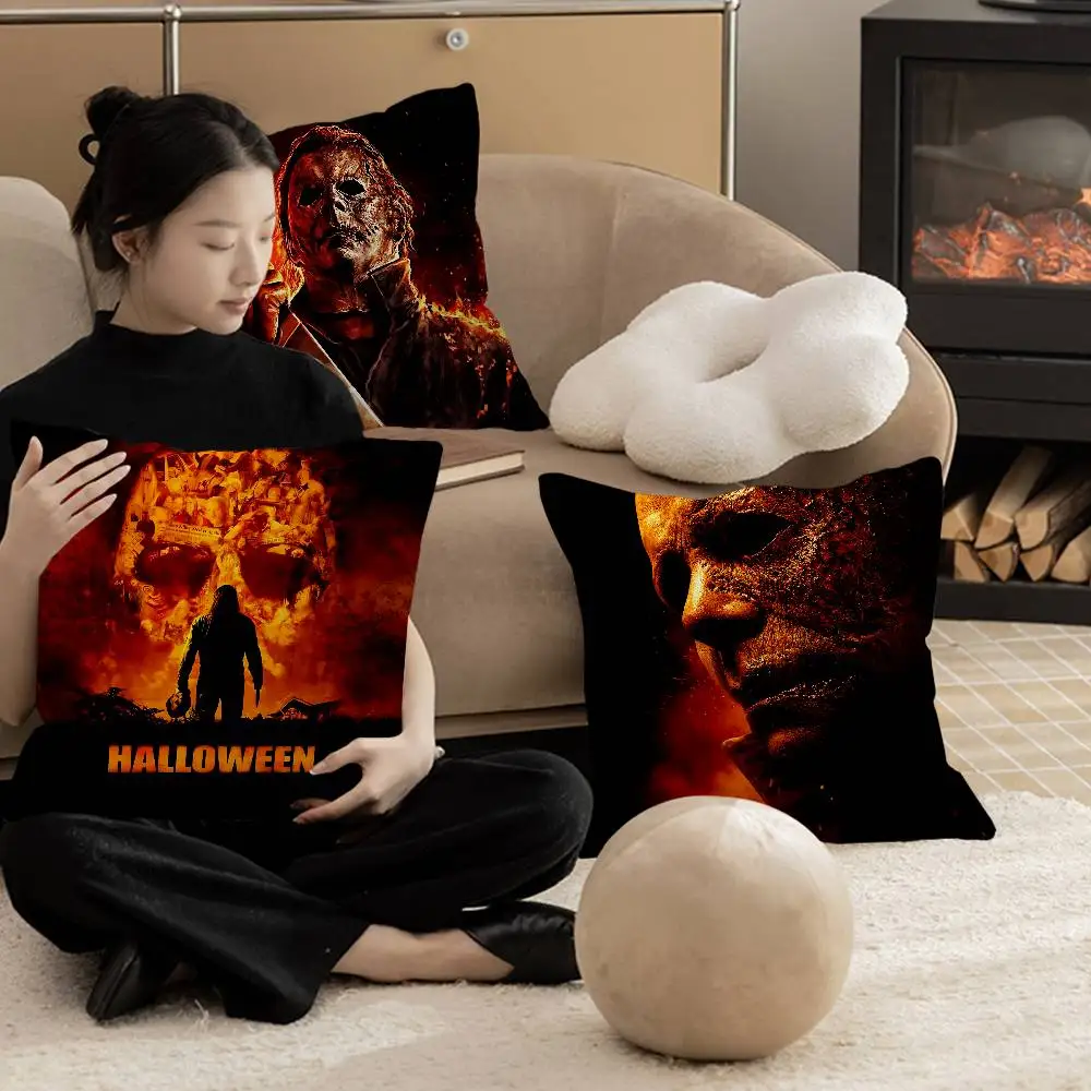 Halloween Kills Michael Myers Horror floral Personalized Pillow Cover Kids Bedroom Wild Party Decor Pillowcase kid Birthday