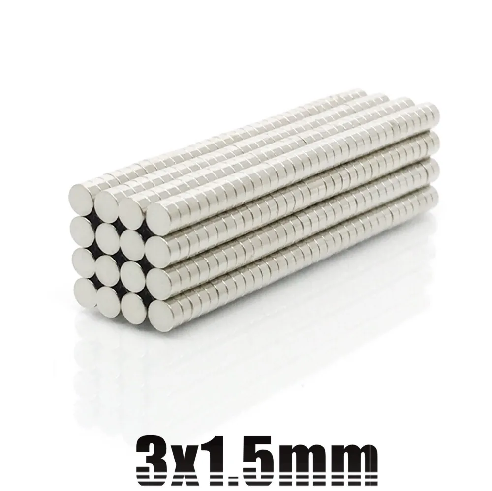 

100~10000pcs 3x1.5 mm Powerful Magnets 3mm x 1.5mm Small Round Permanent Magnet 3x1.5mm Thin Neodymium Magnet Strong 3*1.5