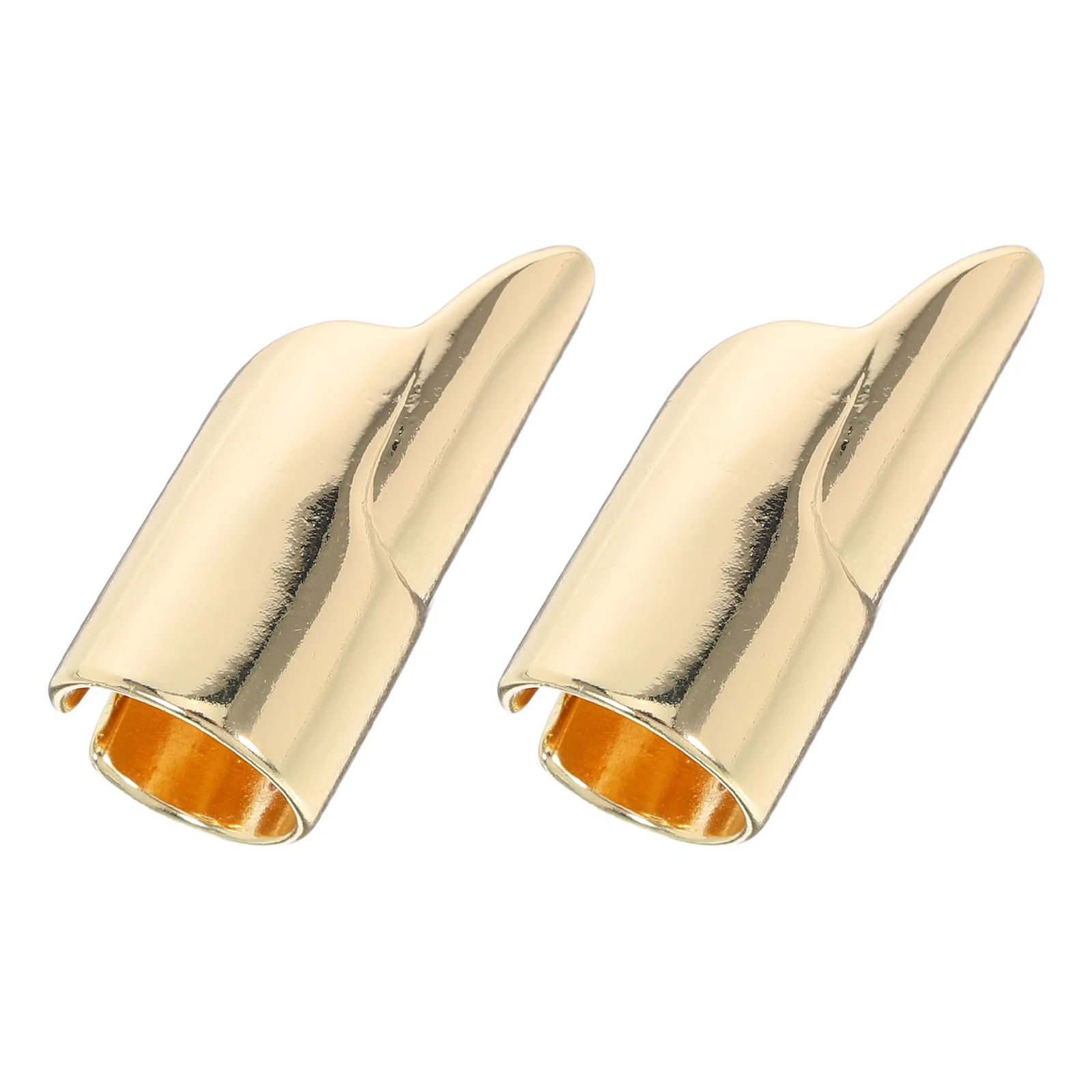 

2Pcs Fingertip Rings Nail Cover Ring for Women Metal Punk Nail Rings False Tip Jewelry Stackable Finger Ring Accessories