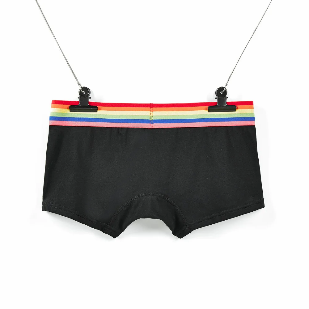 SEOBEAN Men’s Underwear Rainbow Waistband Boxer Briefs Comfortable Breathable 7-Colour U-Shaped Briefs for Male 2026 New