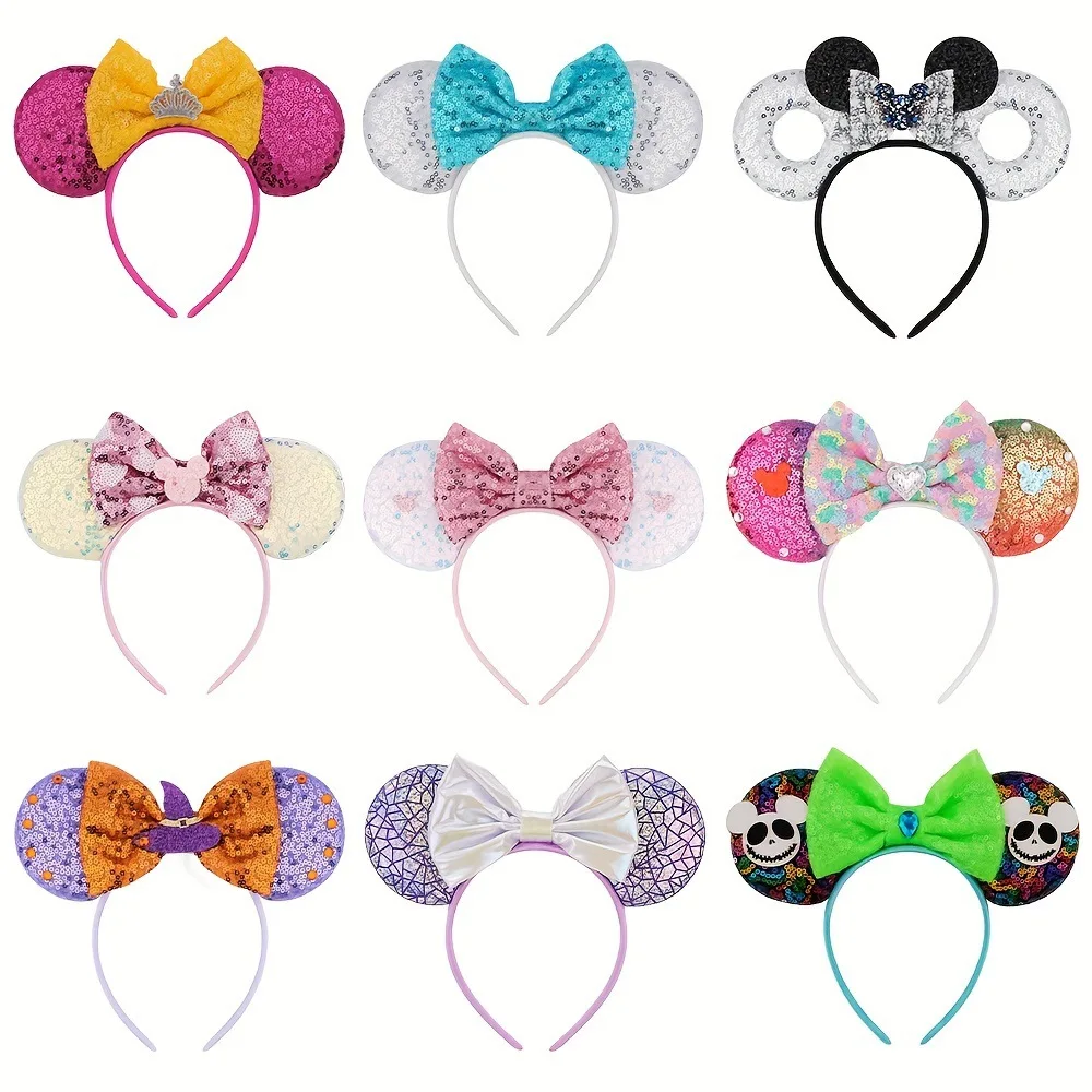 

Ear decorative headband glitter glasses bow headband