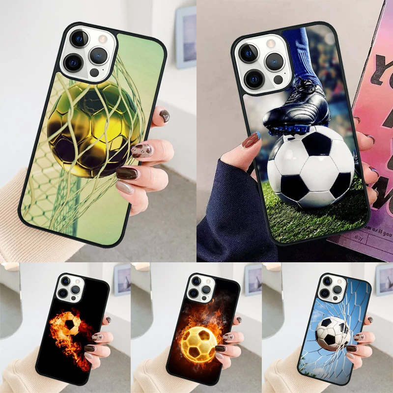 Ball Fire Football phone case Cover For iPhone 14 15 16 Pro Max SE 2020 coque For apple 11 12 13 Pro Max Mini 7 8 Plus