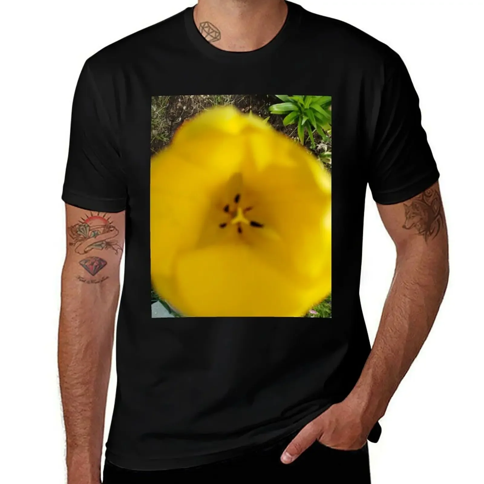 

Yellow flower style. T-Shirt plus sizes graphics anime t shirts mens graphic t-shirts big and tall
