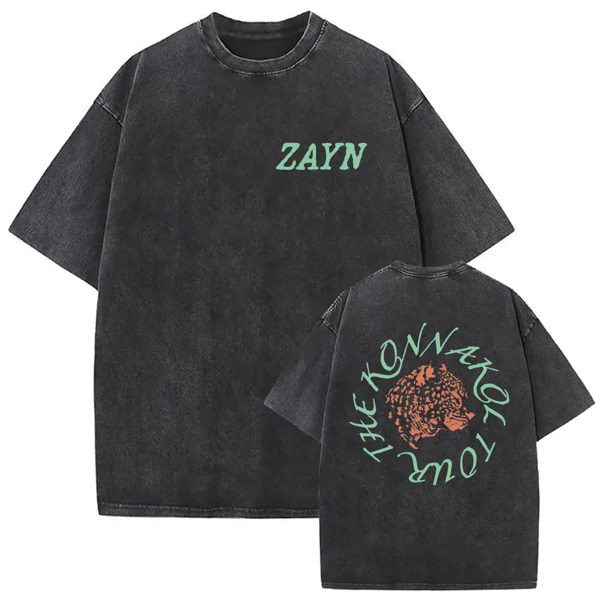Zayn Malik The KONNAKOL Tour 2026 Vintage Washed T-Shirt für Herren und Damen, Sommer, hochwertige T-Shirts mit O-Ausschnitt, modisches, übergroßes T-Shirt – Detail 2