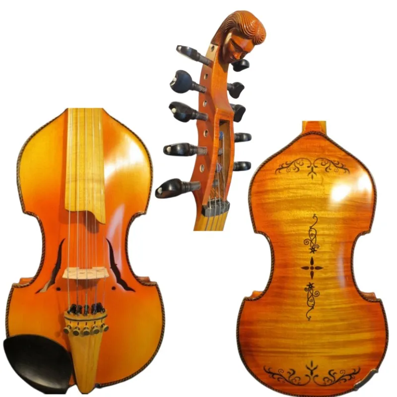 

Baroque style SONG Brand master 5x5 string 14" Viola d'Amore,carving back #14093