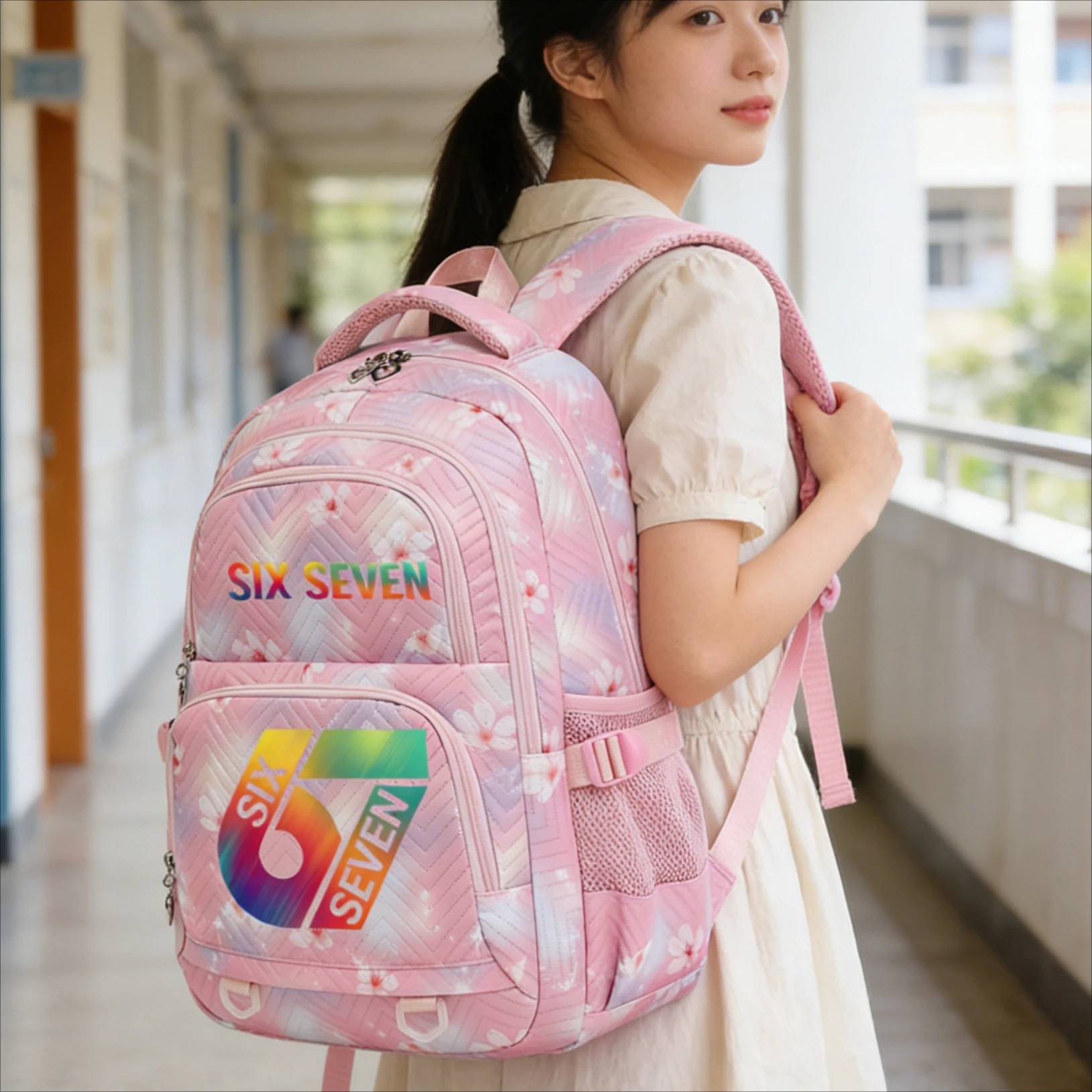 

Hip Hop Six Seven 67 Number Backpack Fashion Student Teenage Girl Boy Schoolbag Six Seven Unisex Waterproof Laptop Bookbag
