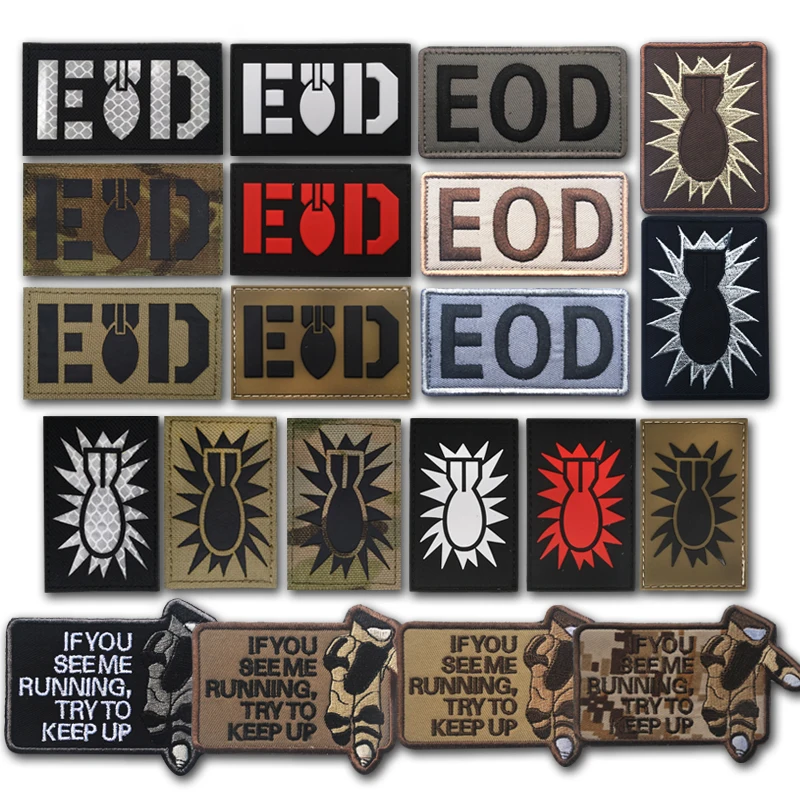 Инфракрасные светоотражающие ИК-патчи EOD, тактические нашивки, тканевые значки, светящиеся в темноте и вышивка, наклейка на крючок и петля для кепки, одежды Инфракрасные светоотражающие ИК-патчи EOD, тактические нашивки, тканевые значки, светящиеся в темноте и вышивка, наклейка на крючок и петля для кепки, одежды
