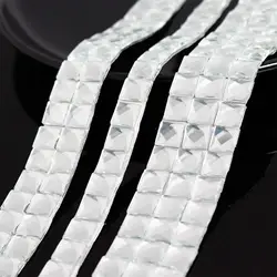 Professional Decal Handmade Craft Self-Adhesive Diamond Glass Wall Sticker Mosaic Tiles Mini Square Glass Mirror Wall Stickers