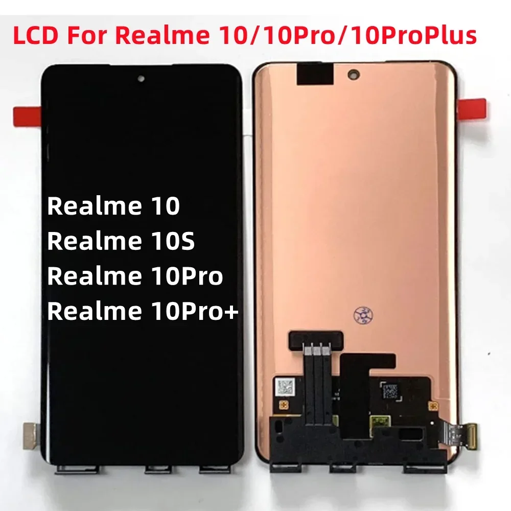 

Оригинальный ЖК-экран для Realme 10 11 Pro + Plus 5G OLED ЖК-дисплей, сенсорная панель дигитайзер для замены в сборе