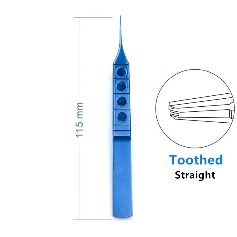 115mm Titanium Straight Tooth Forceps Ophthalmic Training Instrument