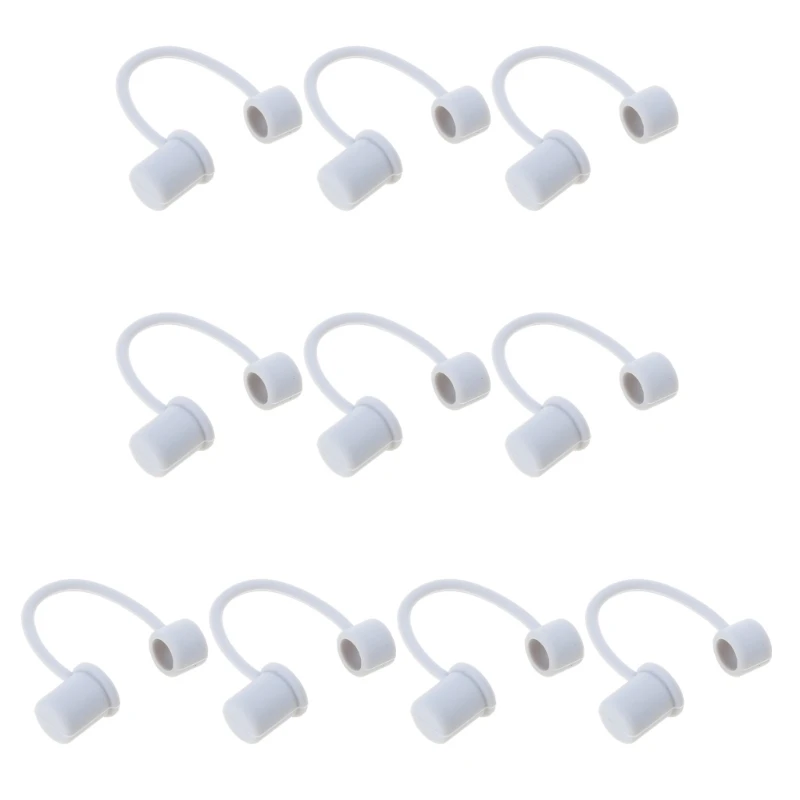 10Pcs Silicone Straw Tip Cover Reusable Straw Tip for 7-8mm/0.27-0.31in Straws 203C
