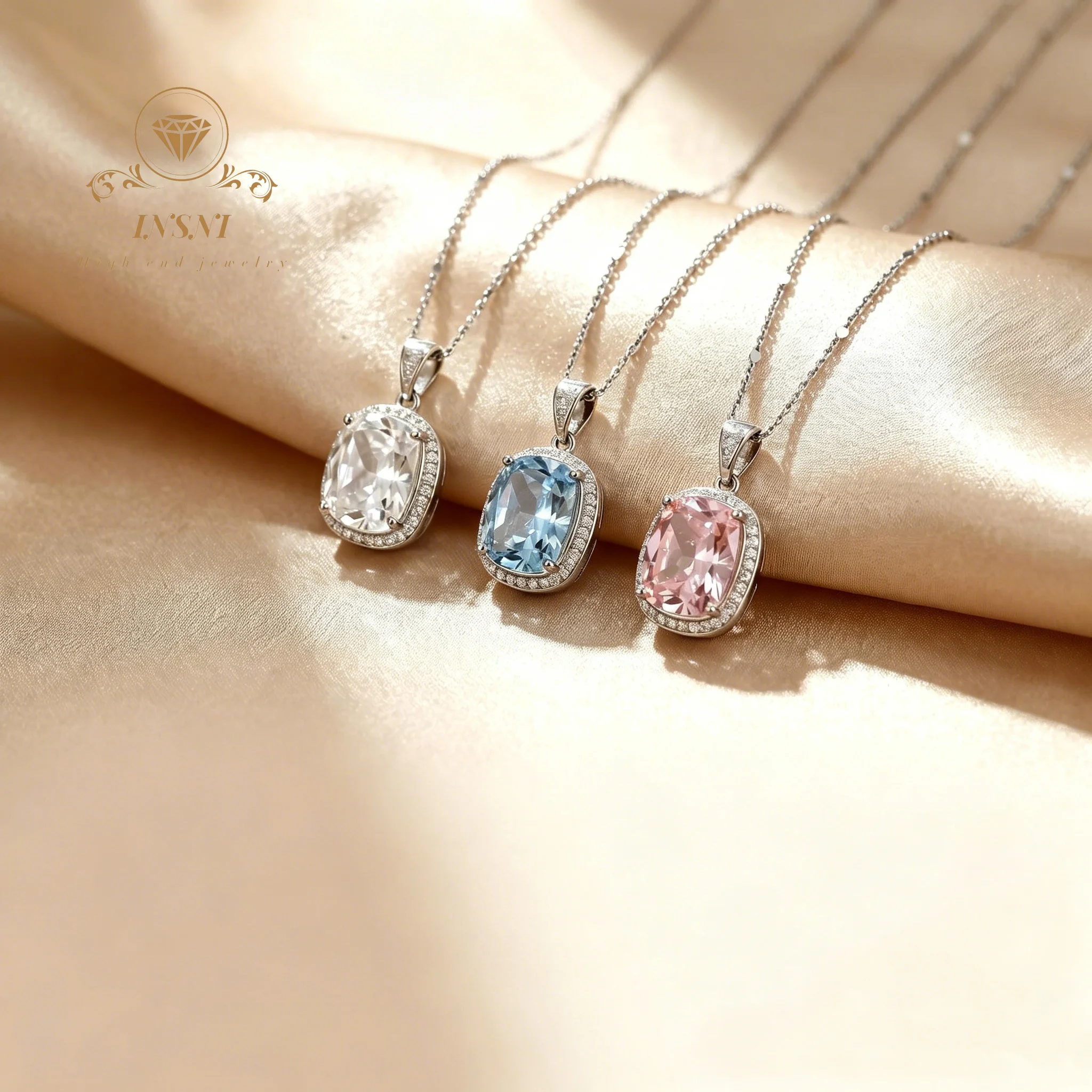 

Flash Ice Flower Cut Necklace 925 Silver High Carbon Diamond Clavicle Chain Light Luxury Pendant Jewelry Commuter Wear Gift