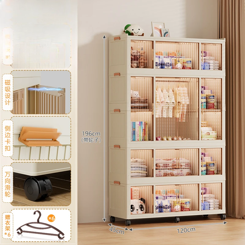 Bedroom Plastic Children Wardrobes Closet Girls Organizer Children Wardrobes Shoe Rack Penderie Enfant Room Furniture MR50CW