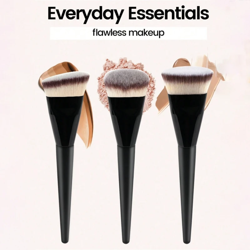 فرشاة وجه متعددة الأغراض، تصميم برأس مستدير مسطح لأداة مكياج احترافية بشعيرات صناعية ناعمة #6