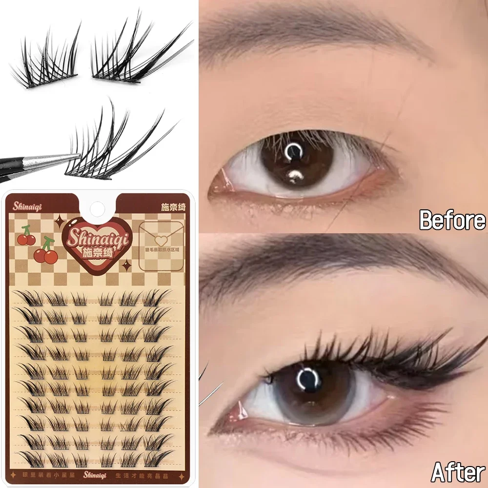 Flying Fox Single False Eyelash Individual Cluster Lash Extension Segmented Natural Fox Eyes Effect Lashes Makeup Cosmetics New