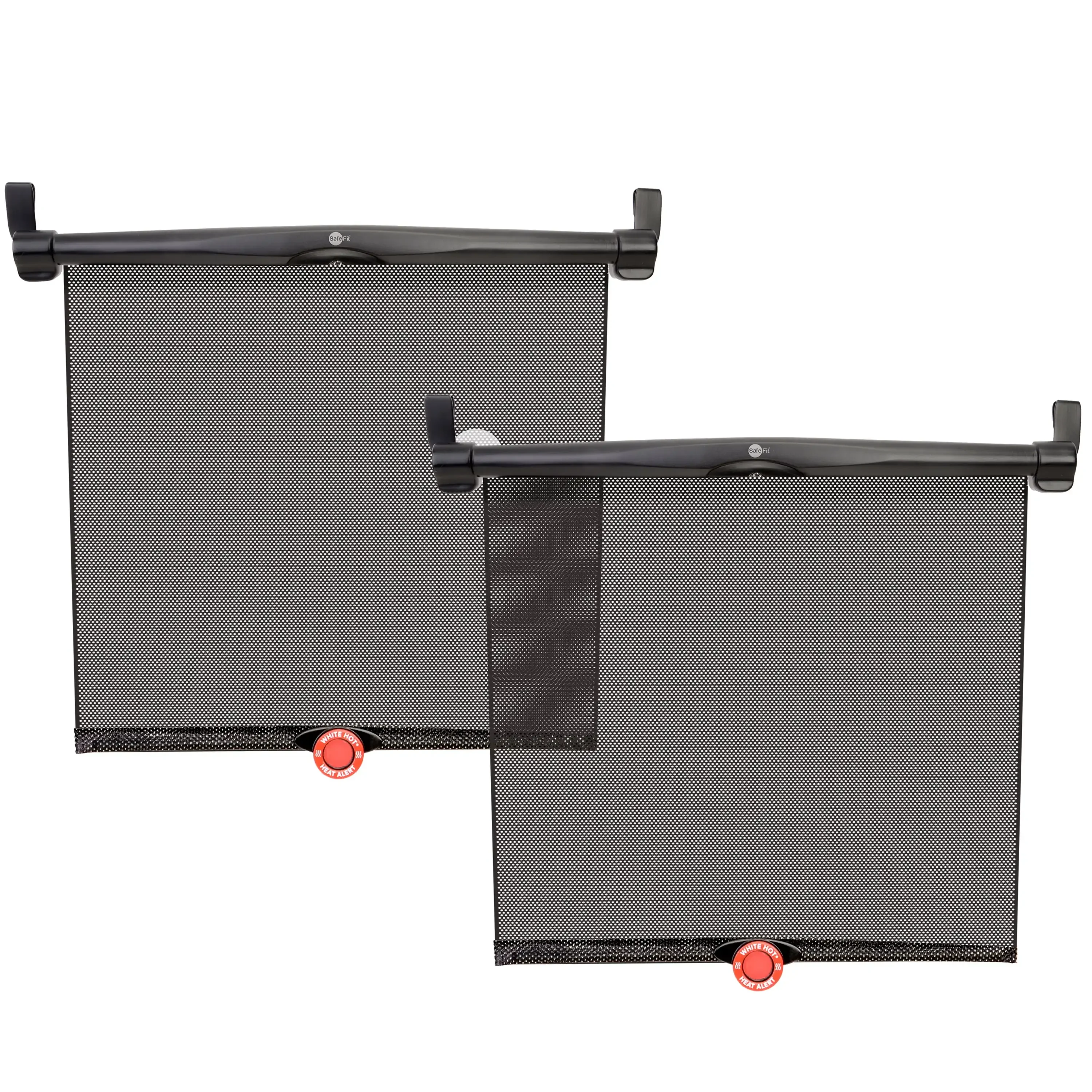 Baby Car Sun Shades, 2 Pack, Black,The mesh fabric blocks glare without obstructing vision.