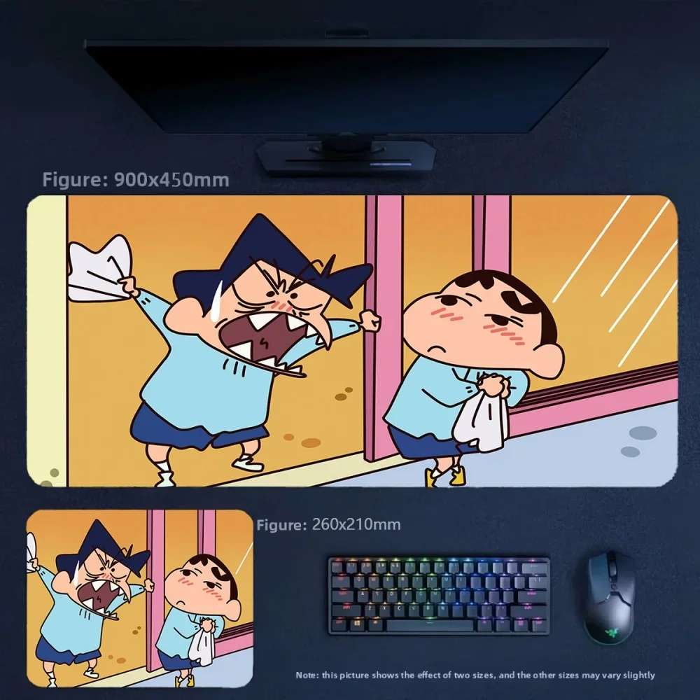 New High Definition Image Quality Leather Dirt Resistant Non-slip Mouse Pad Animation Mouse Pad Crayon Shin-chan and His Friends