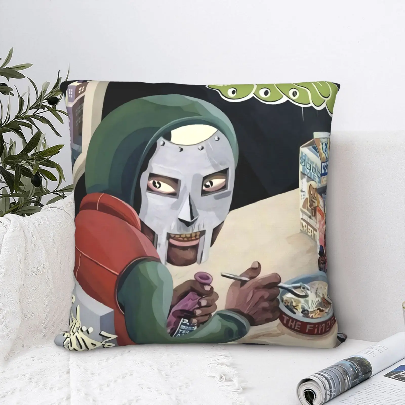 

Mf Doom Mm Food Vinyl Cd Pillow Case Cushions Cover Pillowcases For Pillows Pillow Cover Pillow Case White Of Sofa With Zipper