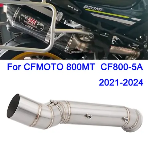 Slip On Exhaust For CFMOTO 800MT 800 mt CF800-5A 2021 2022 2023 2024 Motorcycle Exhaust Escape Moto Modify Middle Tube Link Pipe