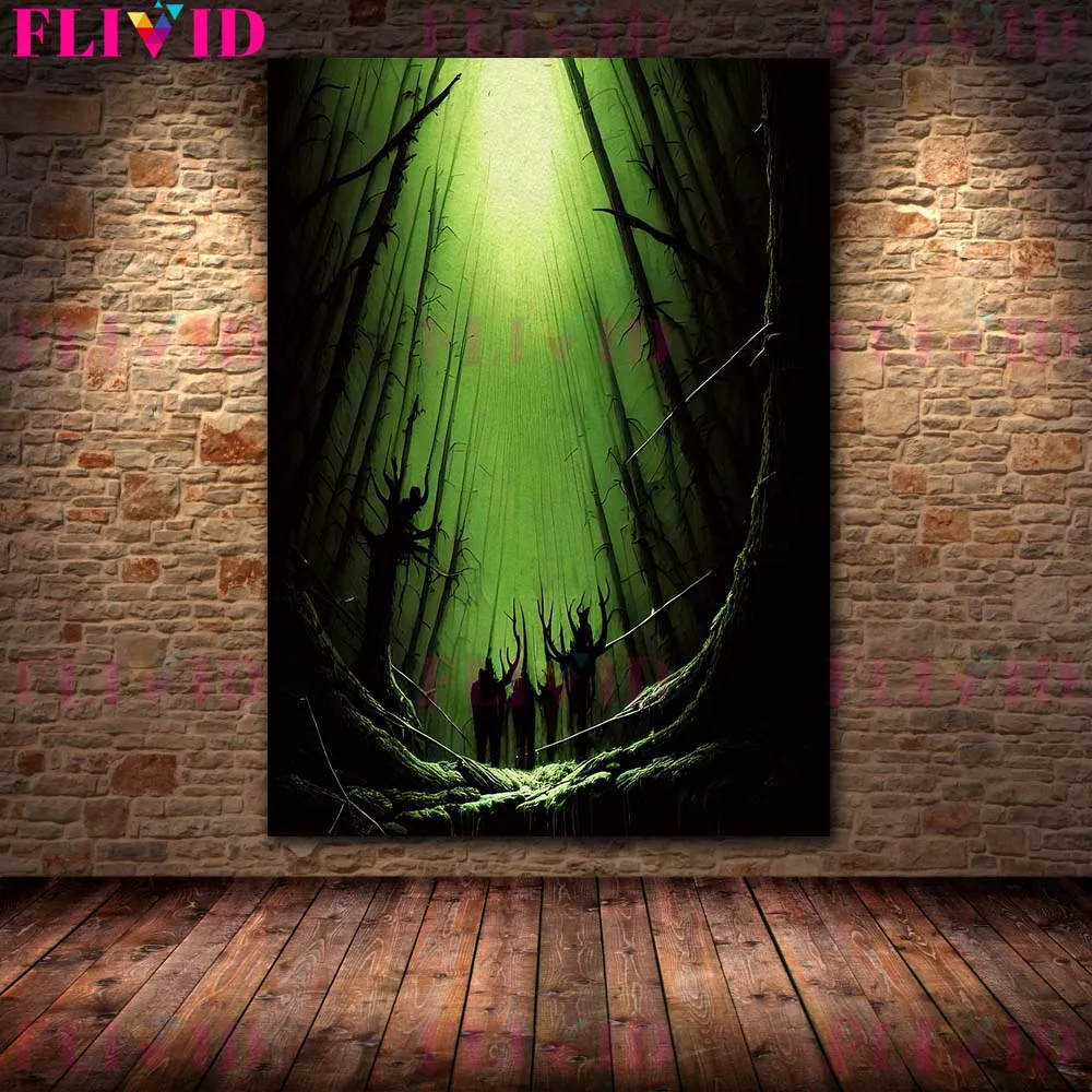 The Undead Forgotten Deep In The Forest Vintage Wall Art Canvas Painting Jungle Ghost Art Poster And Print Home Decor Unframed