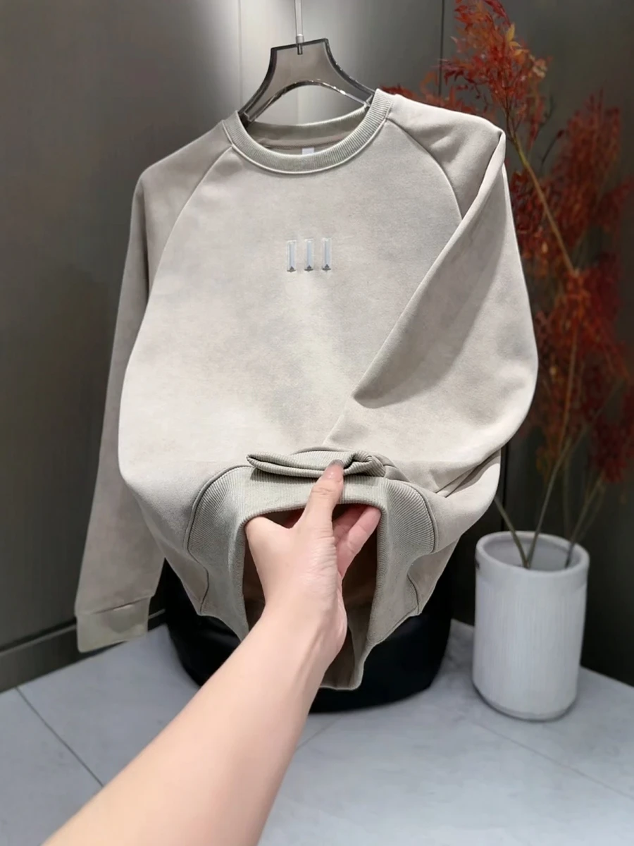 

Модная толстовка с эффектом тай-дай, повседневная, с круглым вырезом, теплая, мужская, осенне-зимняя, новинка, высококачественный материал, удобный крой, уличный стиль