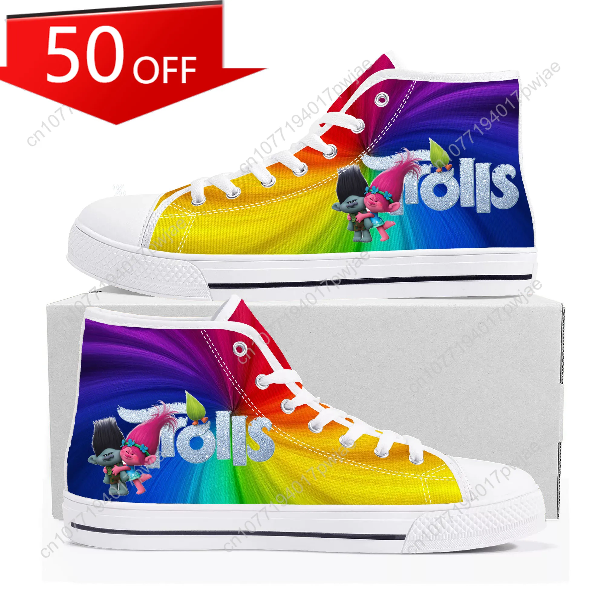 

Trolls Adult Version High Top High Quality Sneakers Mens Womens Sneaker Ghana Casual Custom Shoes