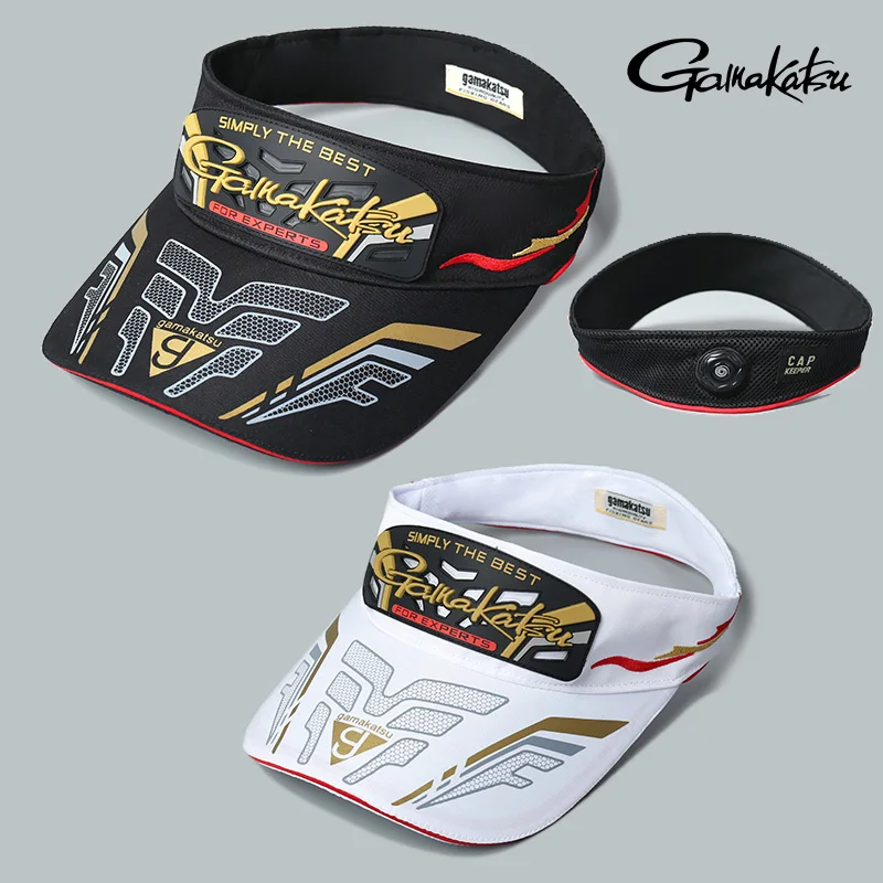 がまかつ釣り帽子ノブ付き夏釣りキャップつば広スナップバック通気性トラック運転手帽子野球帽抗-uv-サンバイザー