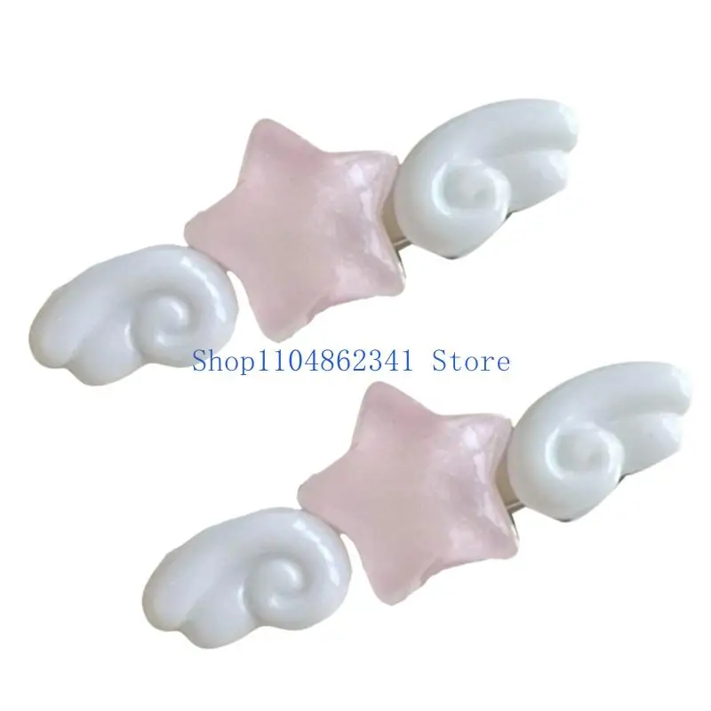 5asd Klips typu kaczy dziób Star Wing dla kobiet Dziewczyny Akcesoria do włosów Lekki, słodki design na imprezy i do codziennego