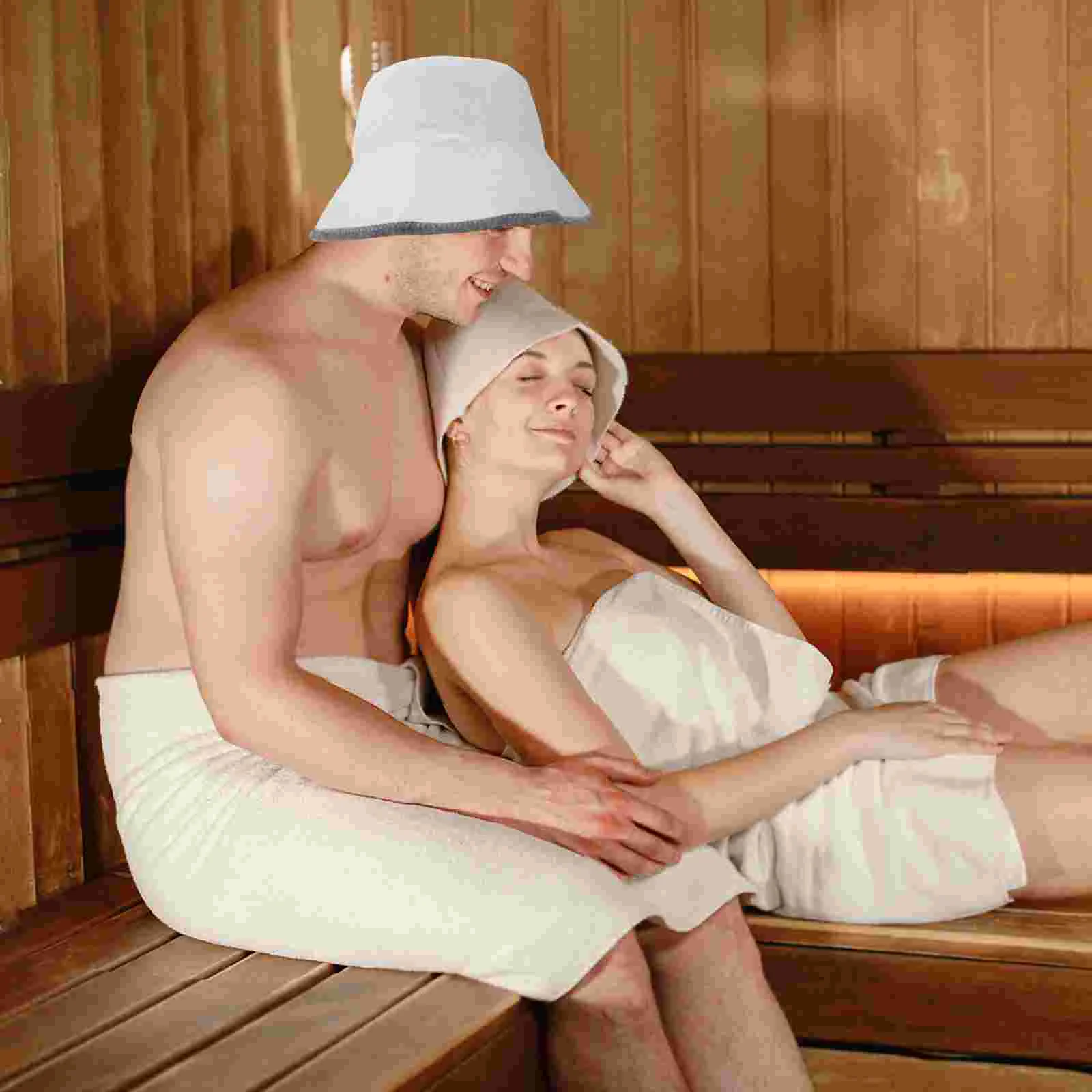 Männer Hüte Wolle Sauna für Frauen Duschhauben Zubehör Absorbieren Wasser Weiß Stilvolle Frauen