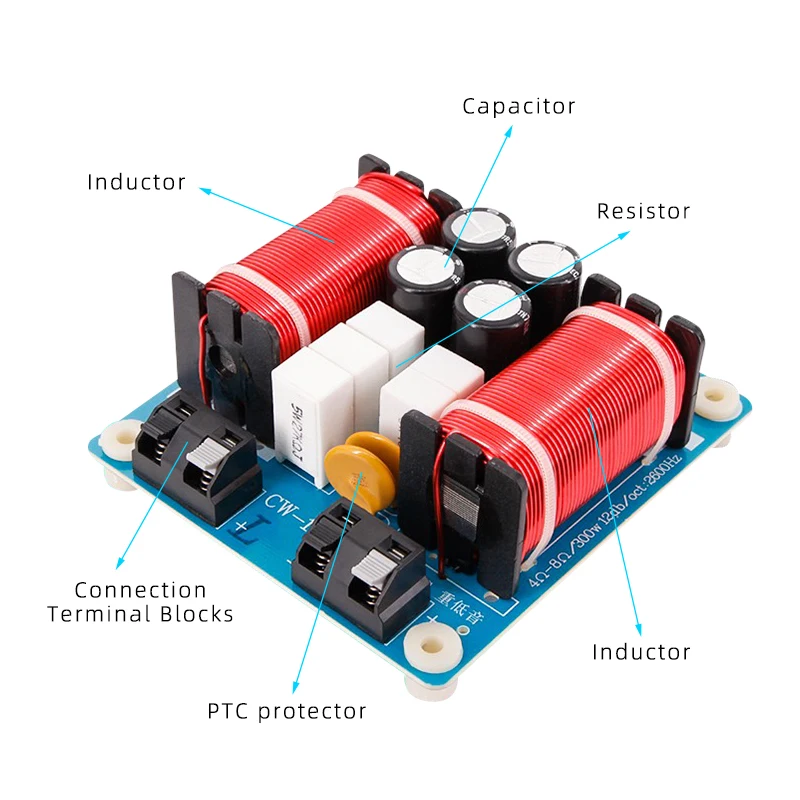 Passive Woofer Audio Crossover Bass Network Low Pass Filter Speaker Subwoofer Frequency Divider Hifi Board 300W CWEI 160