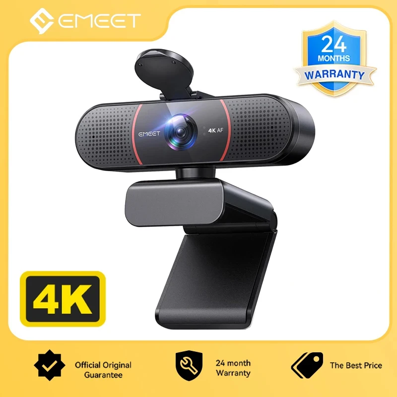 Webcam 4K Streaming Web Camera Emeet Usb Mini Computer Autofocus Camera Met Microfoons Voor