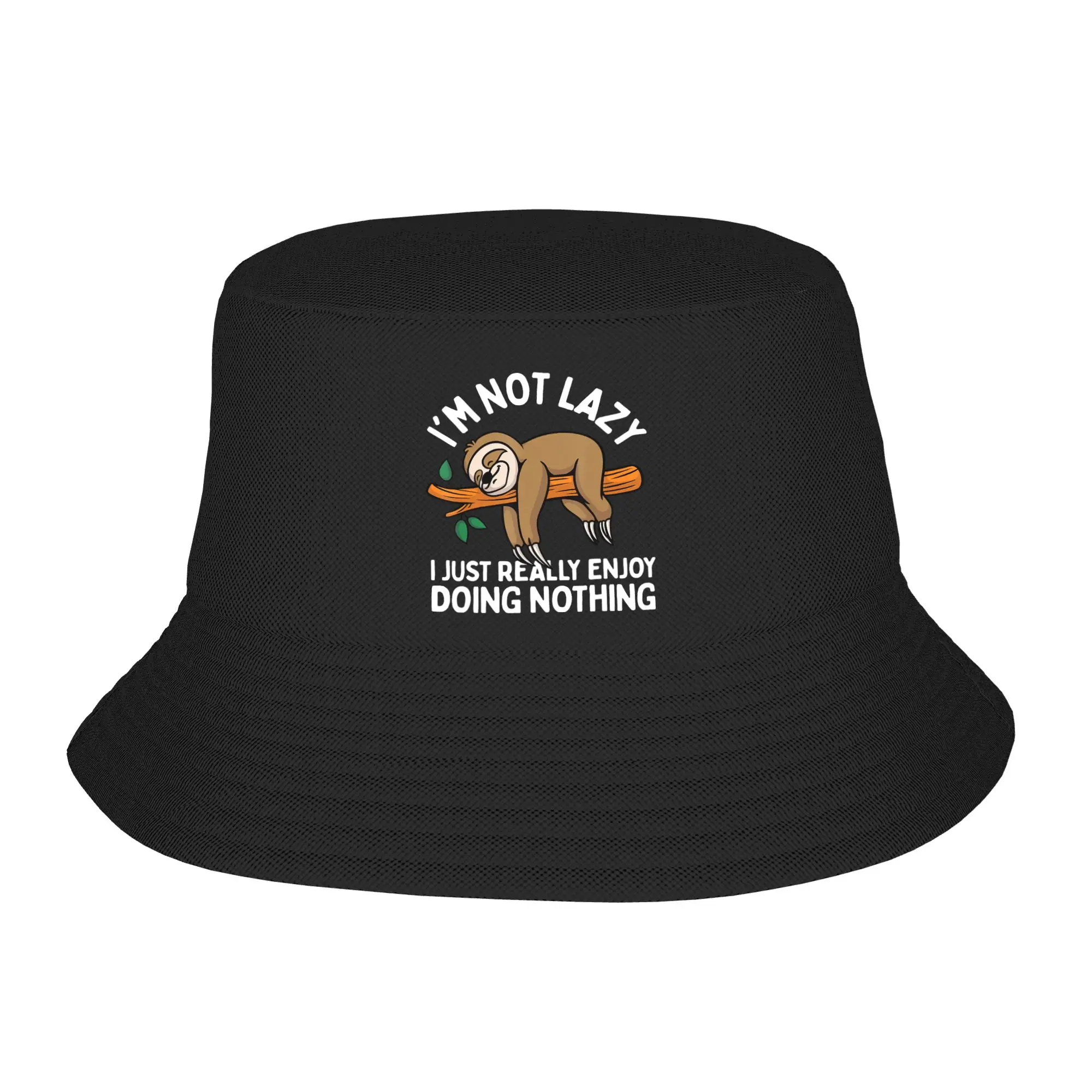 I'm Not Lazy I Just Really Enjoy Doing Nothing Bucket Hats Gift For Girls Harajuku  Vocation Caps For Travel Lightweight