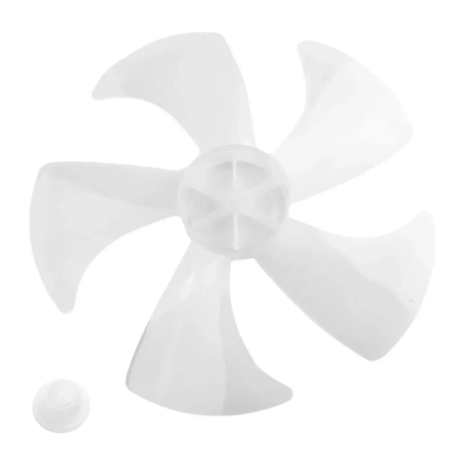 Five-leaf Blade 14 Inches Fan Blade Holder With Nut Cover For Standing Or Table Fans Household Replacement Accessories